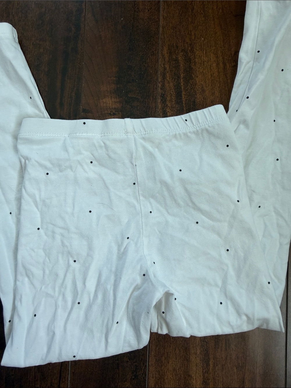 H&M Dot Print Leggings Pair - White & Charcoal Size 7 Girls - Picture 5 of 7